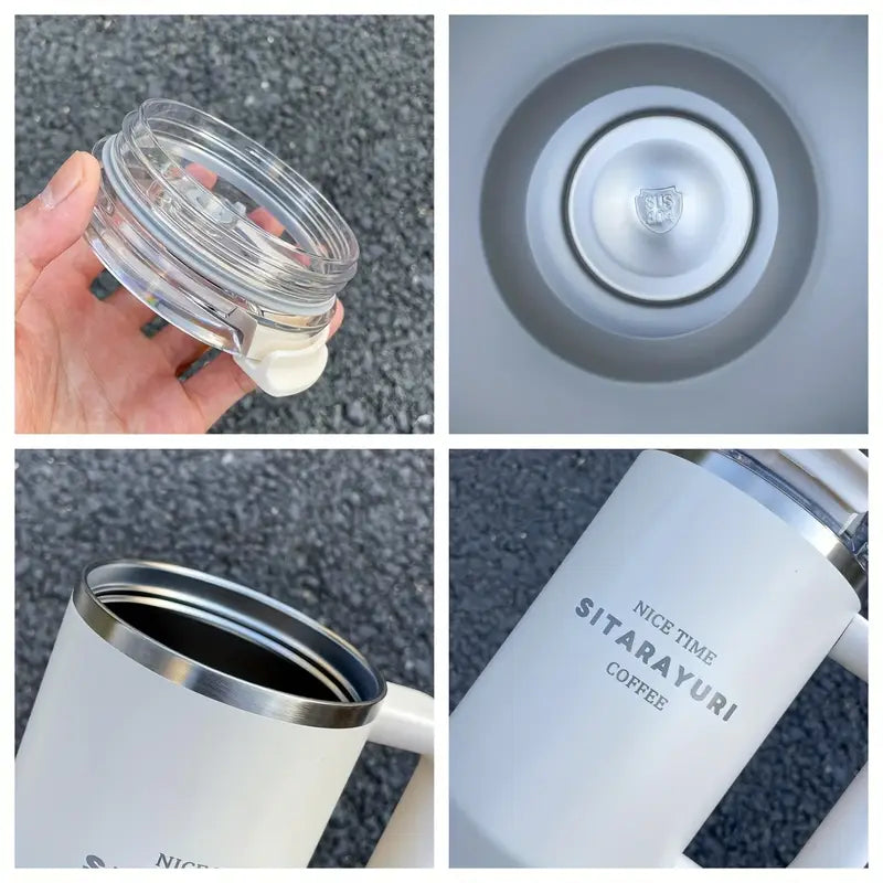 SITARAYURI tumbler 900 ml with lid, straw and handle and leafproof,tumbler with lid and straw Pakistan