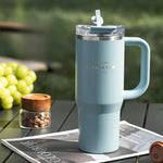 SITARAYURI tumbler 900 ml with lid, straw and handle and leafproof,tumbler with lid and straw Pakistan