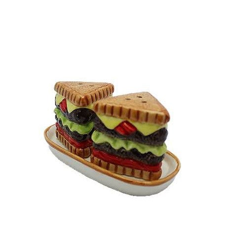 Sandwich Salt and Pepper Shakers Set With Tray For Dining Table | Kitchen Accessories