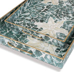 Sea Green Pattern Design Serving Tray | Décor Tray