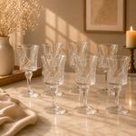 Set of 6 clear 280ml stemmed drinking glasses and premium goblets for serving water, juice, mocktails and cold beverages.stemmed drinking glasses280ml drinking glassesglass goblet set of 6premium glass gobletswater goblet setjuice drinking glassesmocktail glassesstemmed glass setclear drinking gobletsdrinking glasses set of 6