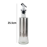 Steel & Glass Oil Seasoning Bottle 300ml | Kitchen Accessories