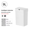 Smart auto sensor trash can touchless slim waste bin for kitchen and bathroom on white background