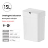 Smart auto sensor trash can touchless slim waste bin for kitchen and bathroom on white background