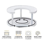 SmartSpin 2-tier rotating spice organizer kitchen storage rack – Home Hatch Pakistan