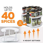 SmartSpin 2-tier rotating spice organizer kitchen storage rack – Home Hatch Pakistan