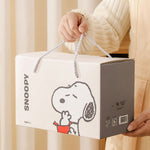 Snoopy ceramic bowl set 4 pieces premium gift pack for cereal soup desserts and snacks