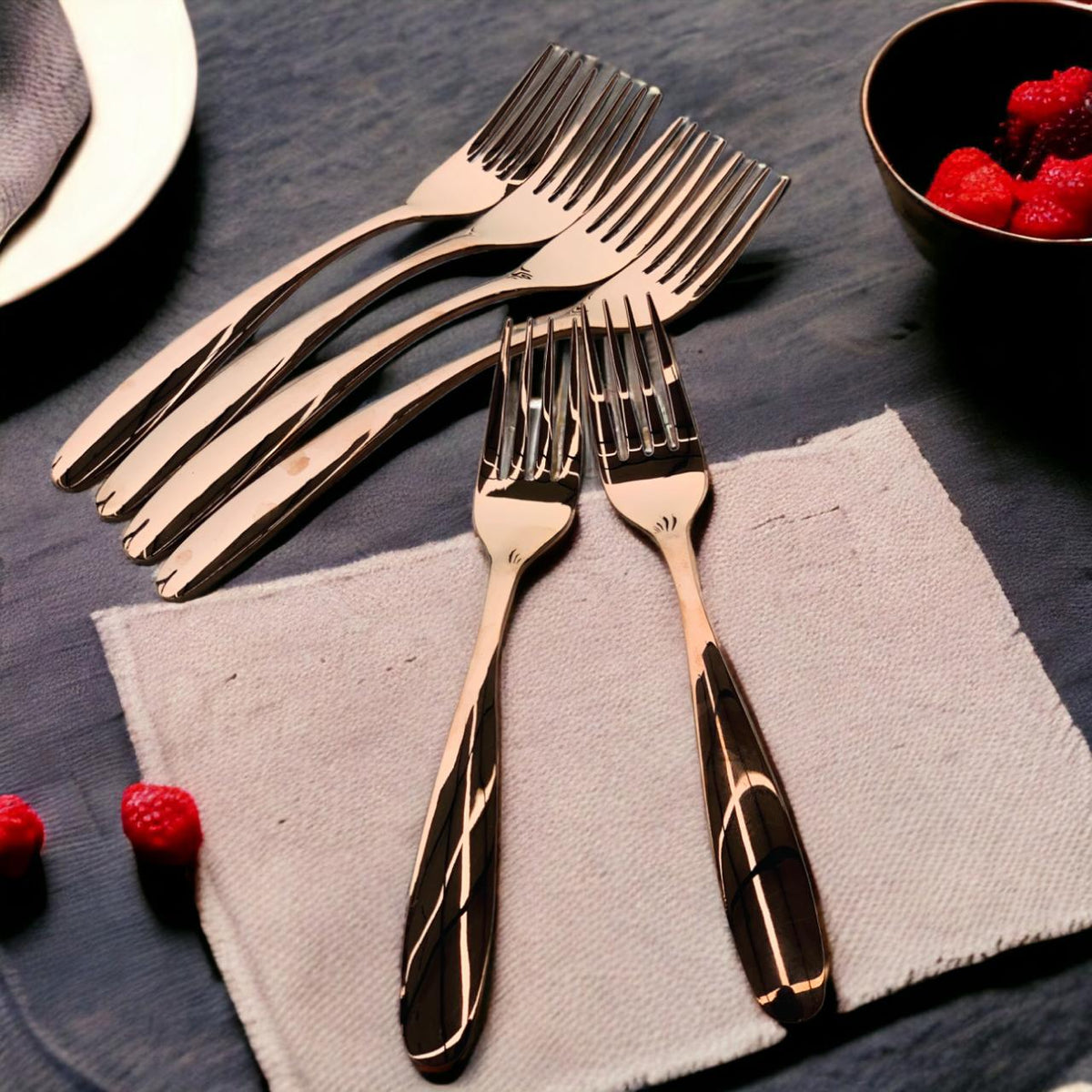 Stainless Steel Rose Gold Fork n Spoon