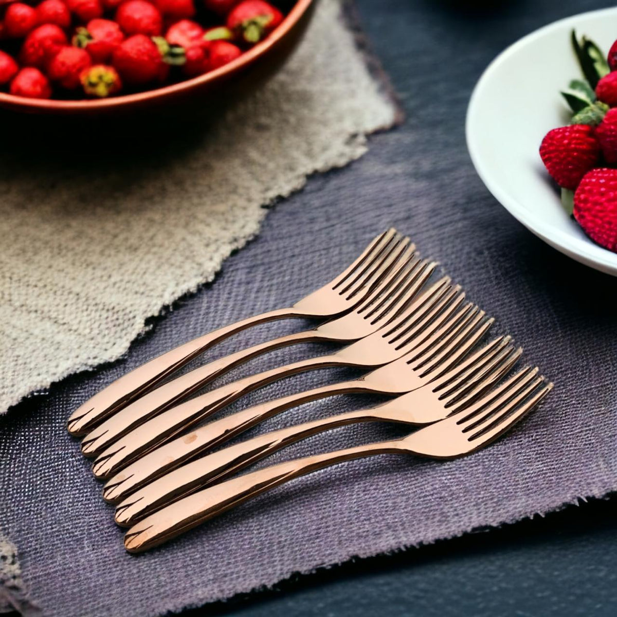 Stainless Steel Rose Gold Fork n Spoon