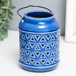 Triangle Design Ceramic Candle Lantern | Home Décor