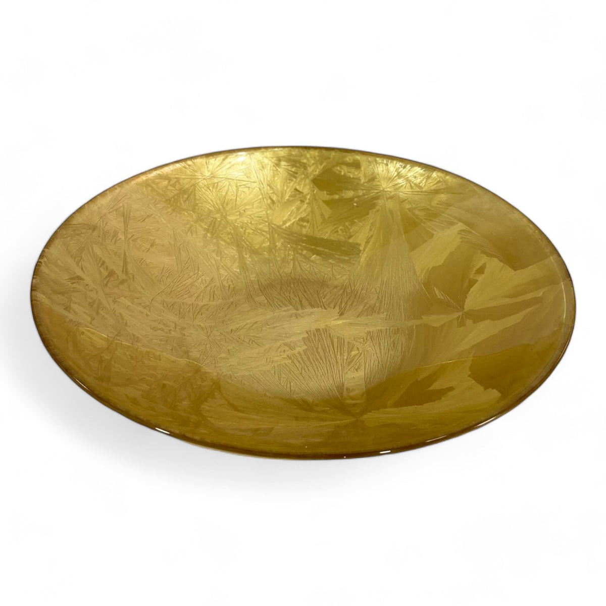 Gold Contemporary Glass Bowl Center Piece | Home Decor