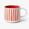 Stripe Ceramic Coffee Mug | Modern Striped Tea Cup