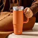 TYESO 40 oz stainless steel travel mug with handle and lockable lid – Home Hatch Pakistan
