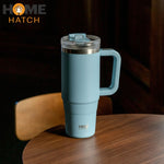 TYESO 40 oz stainless steel travel mug with handle and lockable lid – Home Hatch Pakistan