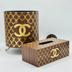 Luxury Brands Tissue Box & DustBin Set