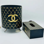 Luxury Brands Tissue Box & DustBin Set