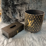 Luxury Brands Tissue Box & DustBin Set