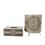 Luxury Brands Tissue Box & DustBin Set