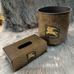 Luxury Brands Tissue Box & DustBin Set