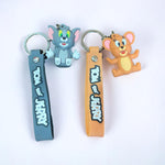 Tom & Jerry Character Key Chain With Strap | 2-Pcs