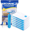 Vacuum Storage Bags Set of 6 – Space Saving Compression Bags with Hand Pump