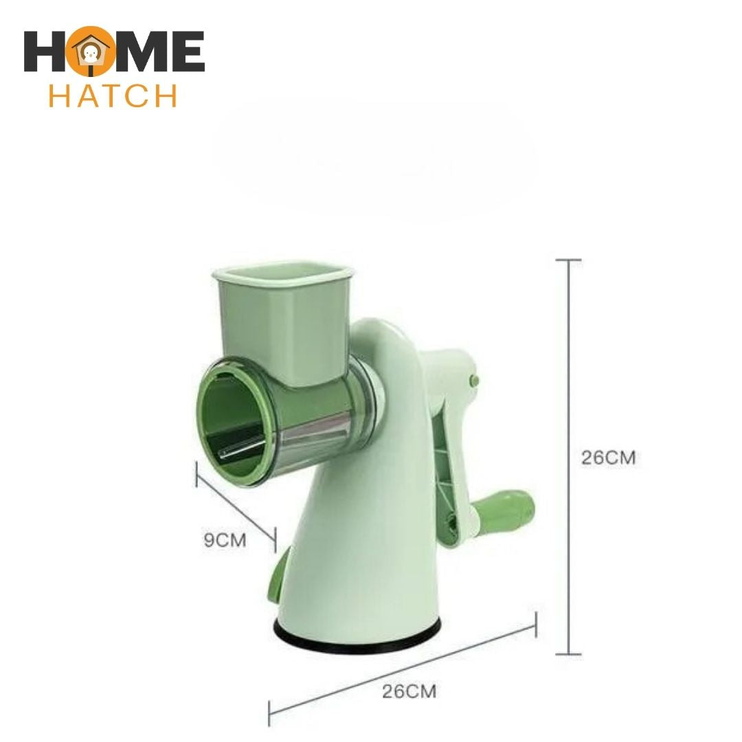 Vegetable Chopper – 3 Rotating Stainless Steel Blades