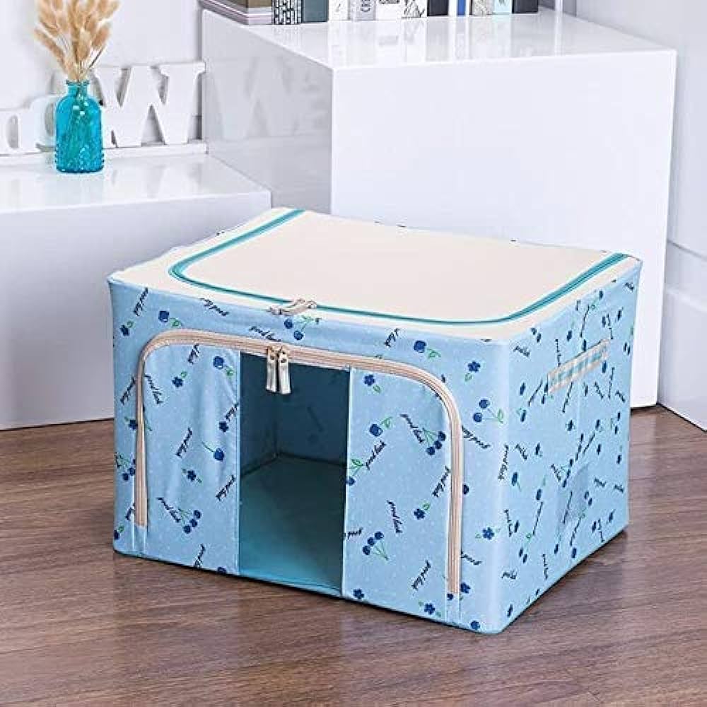 Waterproof Fabric Foldable Box With Steel Frame | Collapsible Wardrobe Storage Organizer