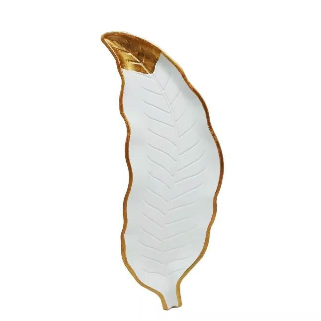 Wooden Leaf Serving Dish | Jewellery Tray | Organizer Tray | Décor Tray