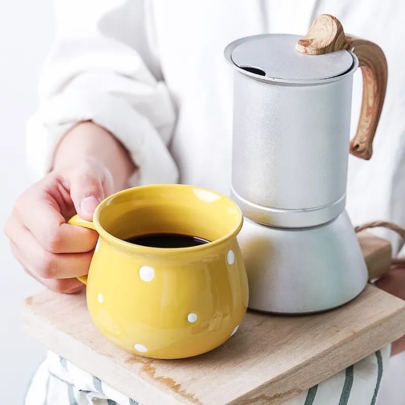 Polka Dot Ceramic Coffee Mug