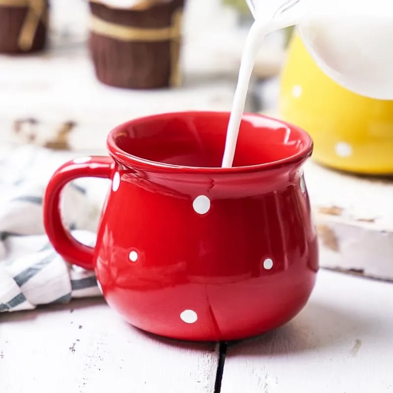 Polka Dot Ceramic Coffee Mug