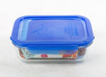 2pcs Rectangular Airtight Glass Food Storage Containers