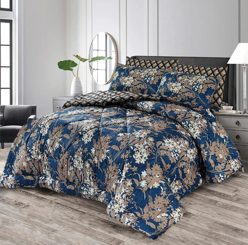 Blue-6pc Summer Comforter set (Light Filling)