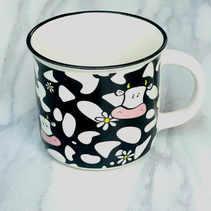 Cute Cow Face Ceramic Coffee Tea Mugs