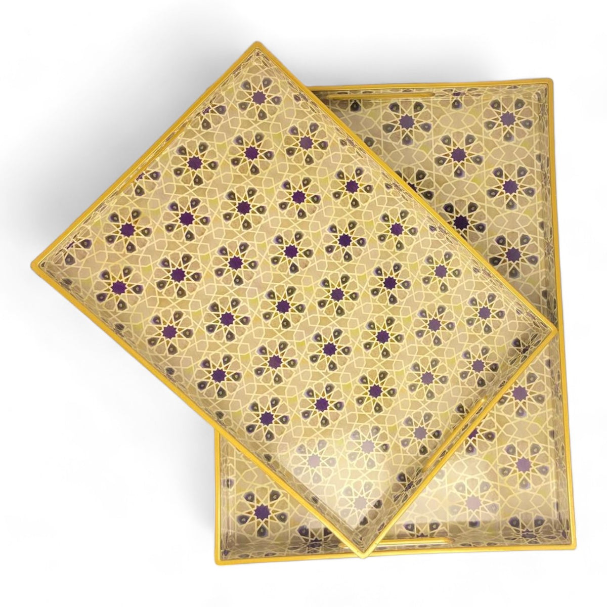 Brown Abstract Pattern Design Serving Tray | Décor Tray