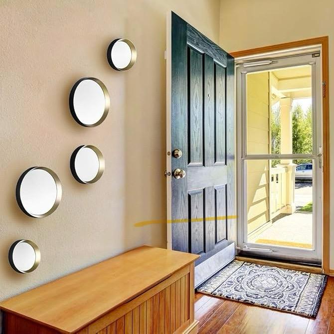 5pcs Round Decorative Wall Mirrors | Wall Décor