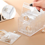 Acrylic Jewellery Organizer with 20 Mini Pouches | Jewellery Storage Box