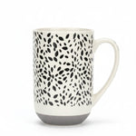 White Embossed Ceramic Mug – 550ML