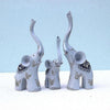 Decorative Elephant Figurine Set of 3 – Luxury Ceramic Elephant Statues for Home Décor