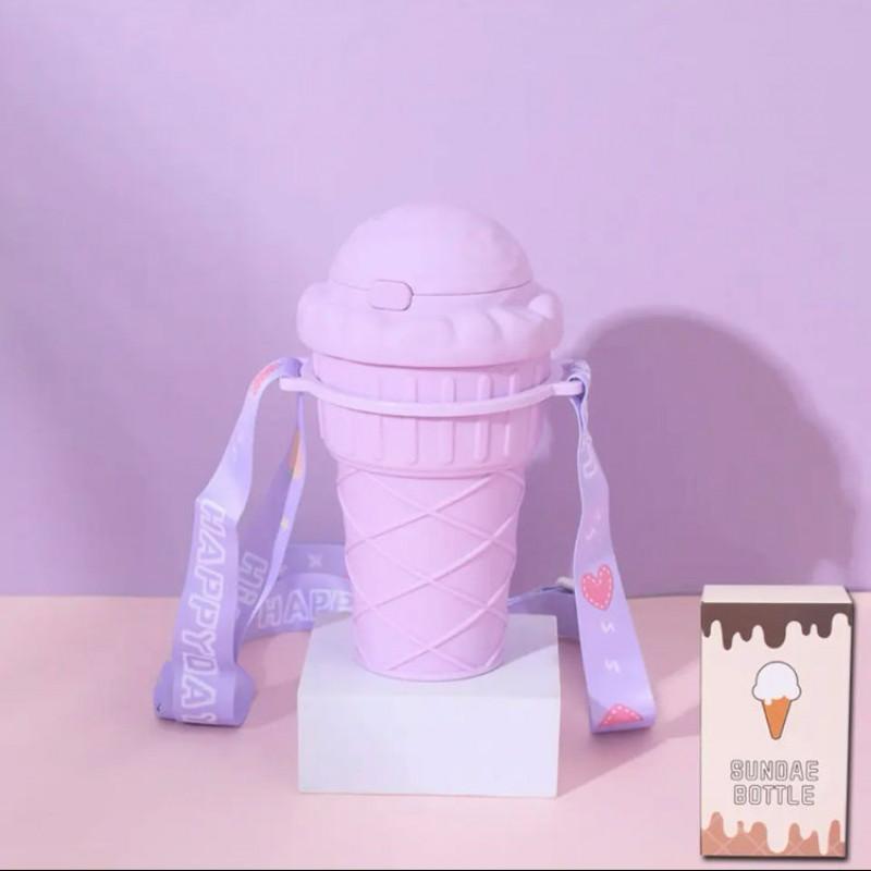 Cone Ice Cream Water Bottle Sipper 500ML