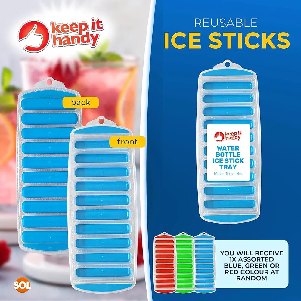 Silicone Narrow Ice Stick Cube Tray with LID Easy Pop Out