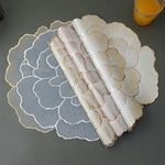 Flower Embellished Round Table Mats