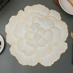 Flower Embellished Round Table Mats