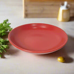 Black and Red Matte Finished Color All Purpose Porcelain Plates