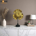 Golden Ginkgo Leaf Decor on Stand