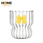 Ripple Bow Glass Coffee Mug