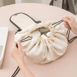 Drawstring Makeup Bag – Fashion Handbag & Large Travel Toiletry Organizer