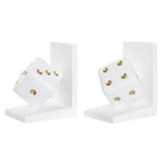 White Dice Bookends | Home Décor