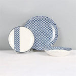 Patterned Ethnic Porcelain Plates - 18 Pieces | Kitchen & Dining