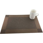 Woven Rectangle Dining Table Serving Mats | Washable Placemats - 6Pcs