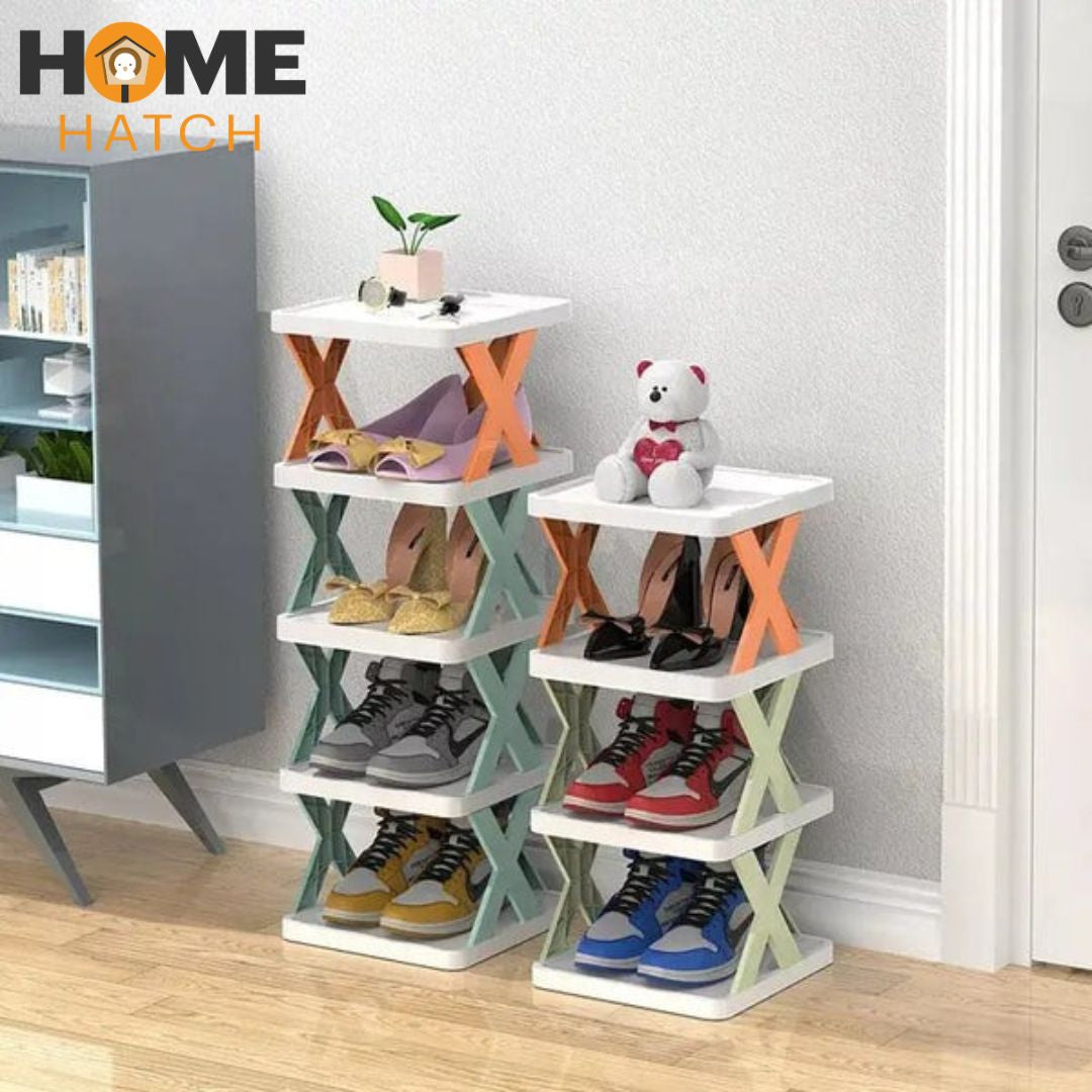X-Shape Shoe Rack – Multi-Layer Shoe Organizer | Space Saving Shoe Storage